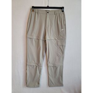 NWT Moster Valley Outdoor‎ Cargo Double Convertible Pants Men's L Gray Adj Hem